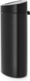 Кош за боклук Brabantia Touch Bin New 649733, 40 л, Безшумно и плавно затваряне, Плосък гръб, Черен