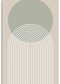 Картина на платно – Каки кръг с дъга Mid-Century