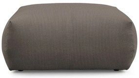 Сиво-кафява табуретка от рипсено кадифе Voltaire – Bobochic Paris