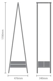 Черна стоманена стойка за дрехи Linn – Brabantia