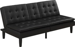 Черен разтегателен диван от изкуствена кожа 191 cm Maine – Støraa