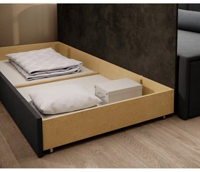 Тъмносив шенилов сгъваем/с място за съхранение диван 214 cm Fulgeo – ELTAP