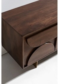 Кафява маса за телевизор от масивно манго 145x55x40 cm Trisha – MOME