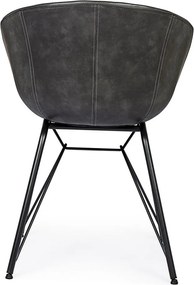 Тъмносив тапициран трапезен стол Warhol – Bizzotto