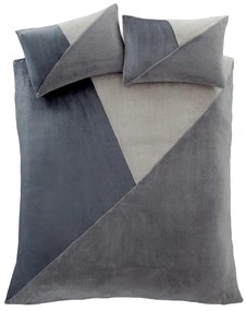 Сиво единично спално бельо от флийс 135x200 cm Cosy Larsson Geo – Catherine Lansfield