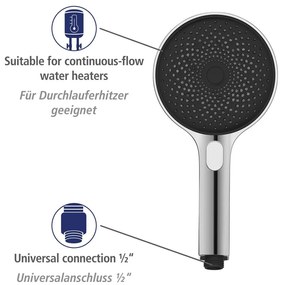 Душ комплект от неръждаема стомана в блестящо сребро 120 см Soft Water - Wenko