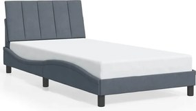 3207876 vidaXL Рамка за легло без матрак Hanko, тъмносива, 100x203 см, кадифе