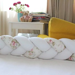 BLOSSOM Плетен обиколник 330 см БЯЛ С ЦВЕТЯ