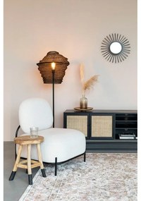 Черна ратанова маса за телевизор 38x55 cm Guuji - White Label