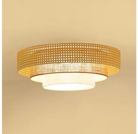 Brilagi - LED таванно осветително тяло CEDAR LUNETA LED/26W/230V ратан/кафяв/кремав