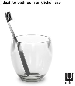Пластмасова чаша за четки за зъби Droplet - Umbra