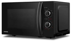 Разопакован: Микровълнова фурна Toshiba MW2-MG20PBK, 800W, 20L, Размразяване, Таймер, Грил, 5 Степени, Черен