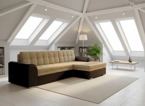 Ъгъл диван Comfort-Right-Brown - beige