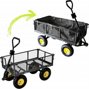 Практична градинска количка 2в1 в черно