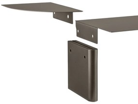 Сив стоманен стенен рафт 80 cm Oru – Blomus