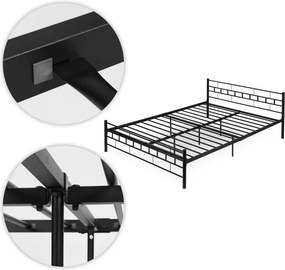 Модерно метално легло със стабилна рамка с минималистичен дизайн Ширина: 160 см Дължина: 200 см