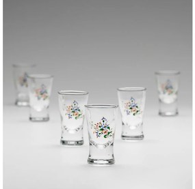 К-кт 6x чаша за ликьор с мотив на букет номер 3