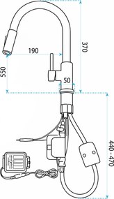 Смесител за кухня Rea Fresh Touch Black Matt