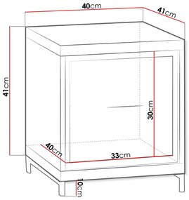 Нощно шкафче Mediolan-Without foot