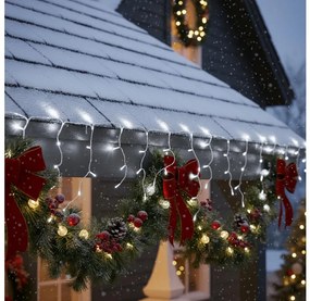 Brilagi - външен коледен LED гирлянд 200xLED/8 функции 13m IP44 студено бяло