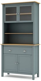 Шкаф сиво-зелен от масивен бор 90x180,5x40 cm Misti – Marckeric