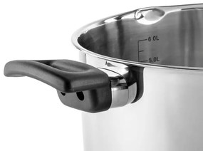 Тенджера Luigi Ferrero Sophia FR-3405, 24x13 см, 5.4 л, Стомана 18/10, Стъклен капак, Индукция, Инокс