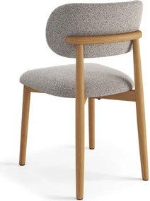 АЛMО Бежово лате (тъкан Монза 60)/рамка лакиран дъб - ДЪРВЕН СТОЛ БУКЛЕ ЗА ДНЕВНА, ТРАПЕЗАРИЯ, КУХНЯ РЕТРО