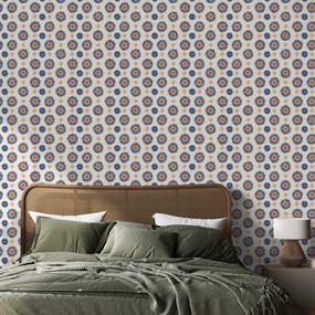 Тапет – Оранжево-сини цветни кръгове