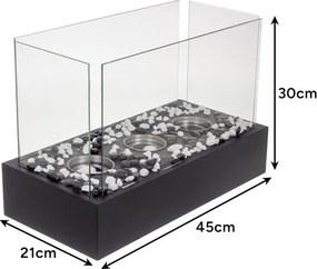 Настолна биокамина Kaminer 45x29x20.5 см – За дома и терасата