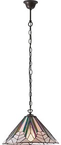 Endon 63937 - Полилей на верига Tiffany ASTORIA 1xE27/60W/230V Ø 40 см