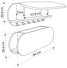 Закачалка Крома 119-001207 сив цвят