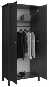 Черен гардероб 89x195 cm Tromsö - Tvilum