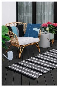 Черно-бял двустранен килим за открито, изработен от рециклирана пластмаса , 160 x 230 cm Zambezi - Green Decore