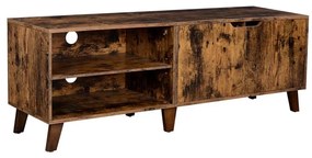 Шкаф за телевизор BASTOR, кафяв/черен