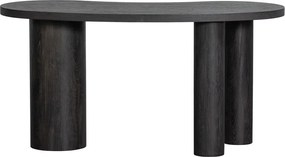 Тъмнокафява конзолна маса от декор от бор 70x150 cm Maan – WOOOD