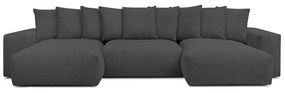 Сив ъглов диван от рипсено кадифе Voltaire – Bobochic Paris