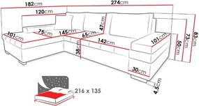 Ъглов диван Bangkok Mini-Menta