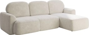Ъглов диван Nabu-Екрю-Десен