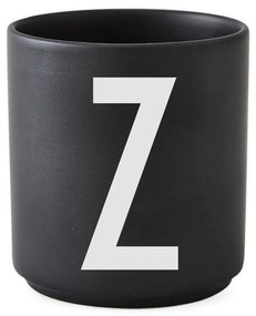 Черна порцеланова чаша Alphabet Z, 250 ml A-Z - Design Letters