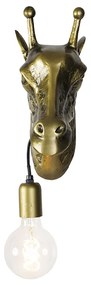Винтидж стенна лампа месинг - Жираф