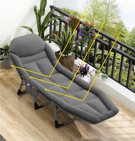 Сгъваемо легло за пътуване с матрак и здрава рамка