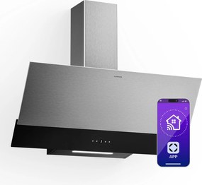 Klarstein Verosteel абсорбатор, Елегантен, минималистичен, мощен, Енергиен клас A, 624 м³/ч, 90 см