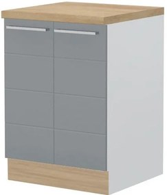 Подов шкаф Hudson R-60-2K-White - Gray