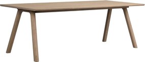 Сгъваема трапезна маса от масивен дъб 95x220 cm Clapperton – Rowico