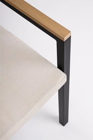 Антрацитен градински стол метален Henna – Bizzotto