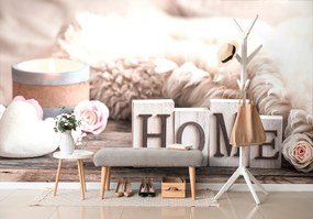 Фототапет – Натюрморт с надпис Home