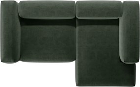 Зелен ъглов диван (десен ъгъл) Bergamo – Cosmopolitan Design