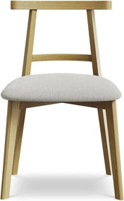 Светлосив трапезен стол от масивна дървесина Ohelo – Makamii