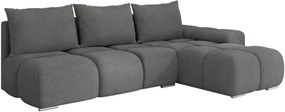 Ъглов диван Bestii-Тъмно сив-Десен