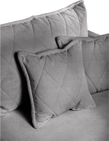 Сив сгъваем/с място за съхранение диван от рипсено кадифе 215 cm Bjork – Bonami Selection